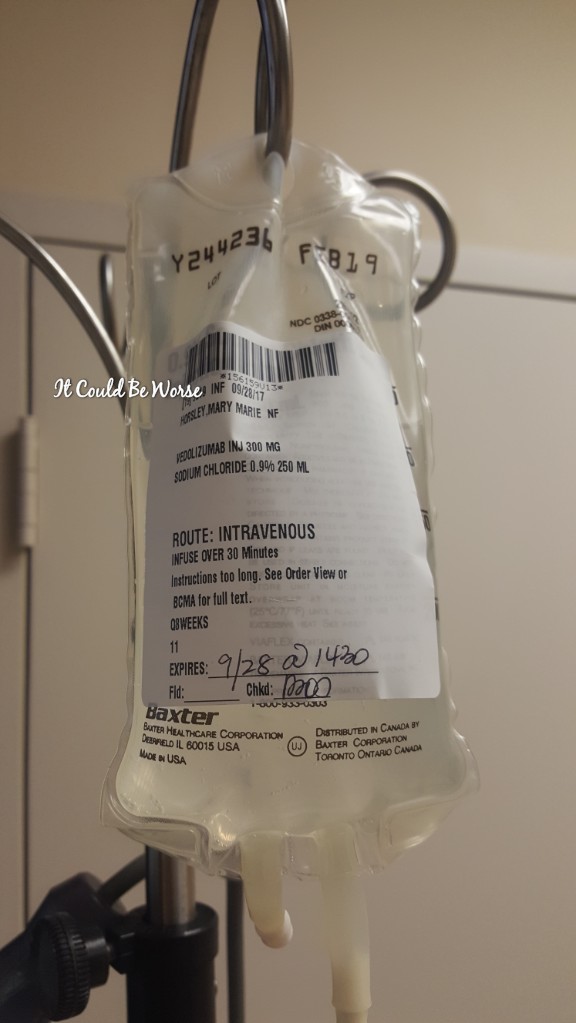 Entyvio Infusion #4 - It Could Be Worse Blog - Mary Horsley