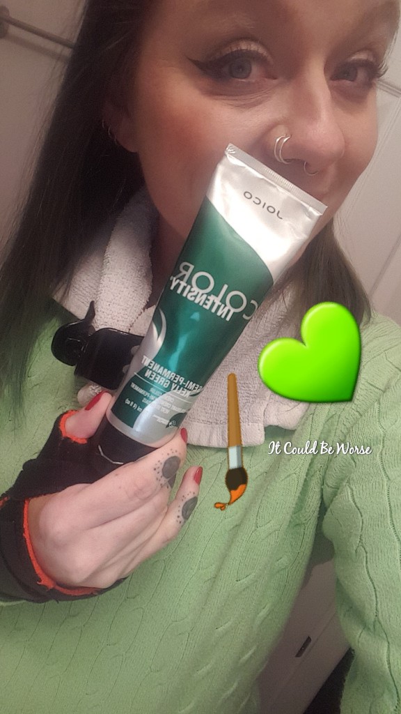 Seeing All of the Doctors - Another Month in My Crohn's Journey - Joico Kelly Green SemiPermanent Hair Color Mary Horsley Mary with the Green Hair