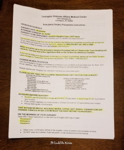 Ganglionectomy - It Could Be Worse Blog - Mary Horsley