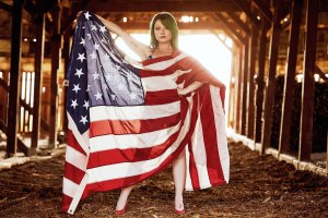 God Bless America - 2.0 Photographer: Tate Chmielewski Shelbyville, Ky MUAH: Mary with the Green Hair Mary Horsley Navy Veteran American Flag Photoshoot
