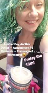TWO MONTHS TIME | IT COULD BE WORSE BLOG - Mary Horsley - Transvaginal ultrasound
