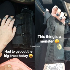 TWO MONTHS TIME | IT COULD BE WORSE BLOG - Mary Horsley - Ganglion cyst brace