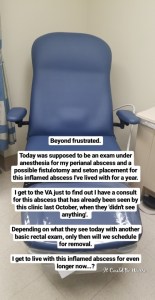 Perianal Abscess #2 in My Crohn's Disease Journey | IT COULD BE WORSE BLOG - Mary Horsley